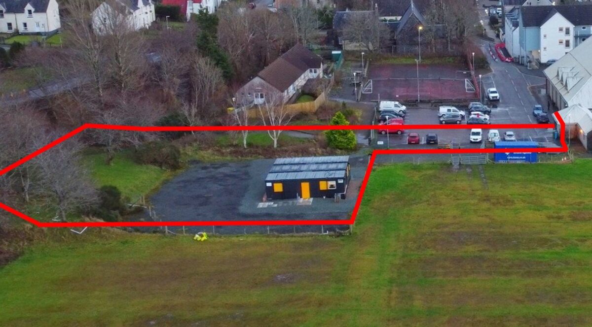 old pool site outlined
